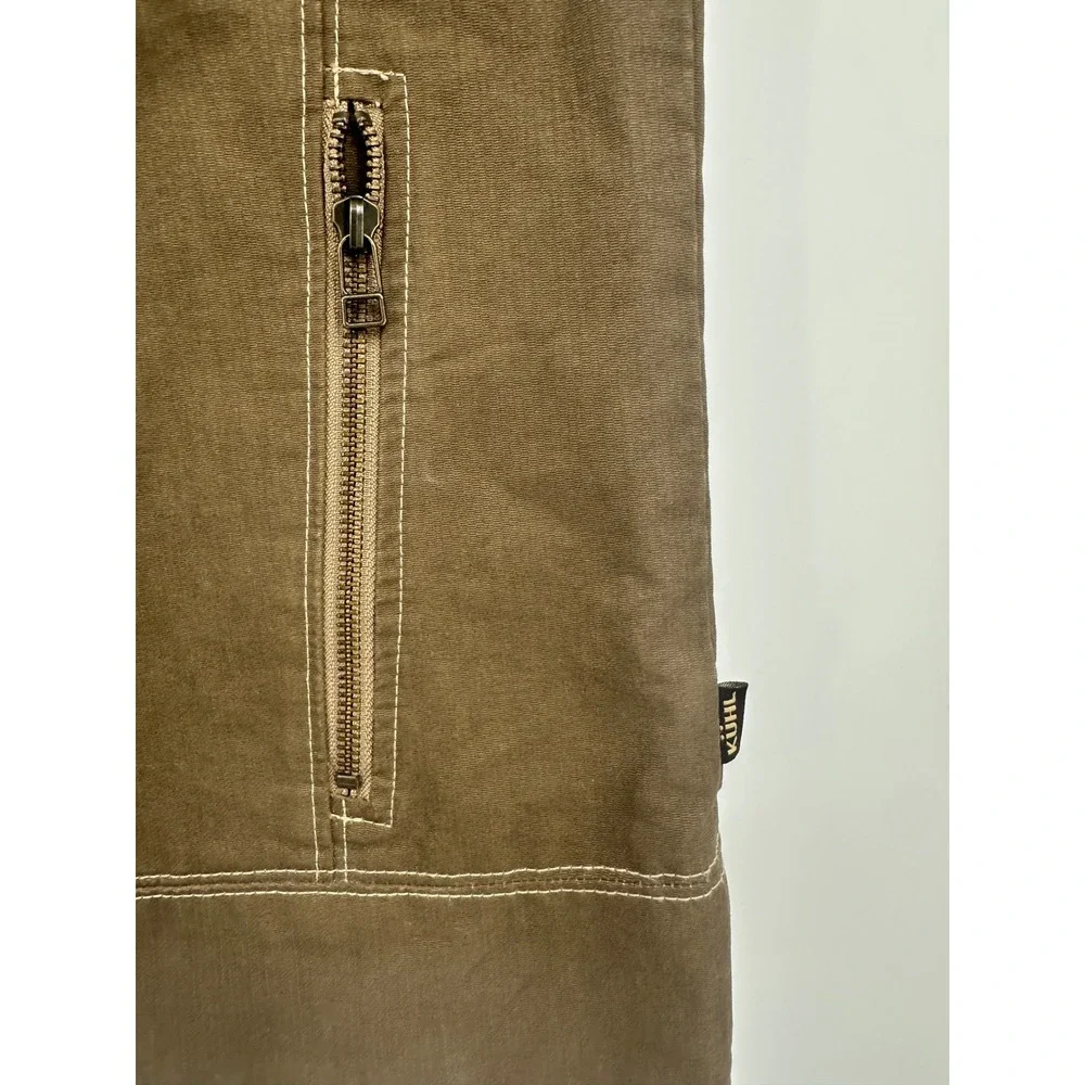 Kuhl Burr Lined Vest Mens XL Teak Brown Canvas Full Zip Workwear Outdoor 1039
